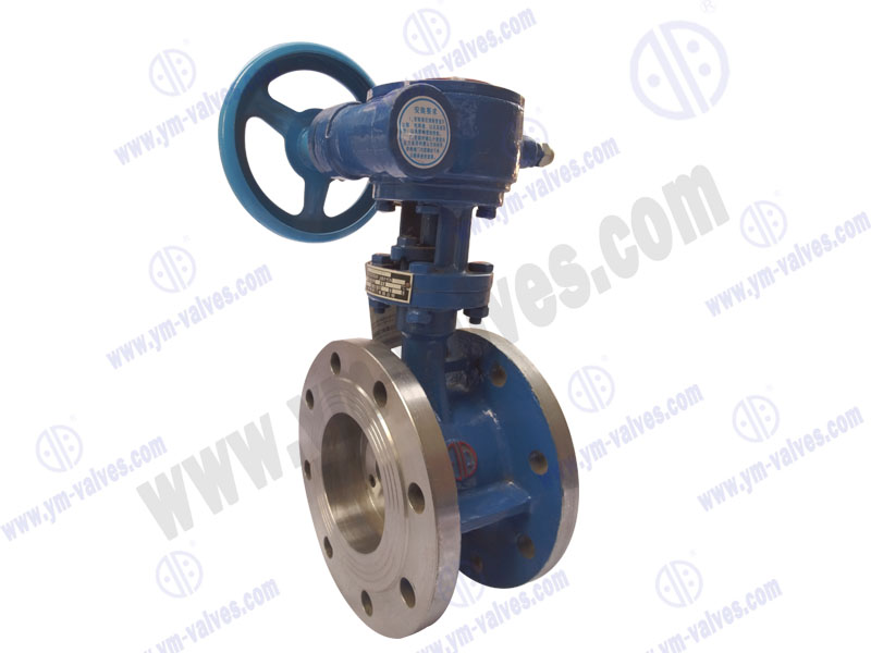 gearbox flange end type Metal Sealing Butterfly Valves