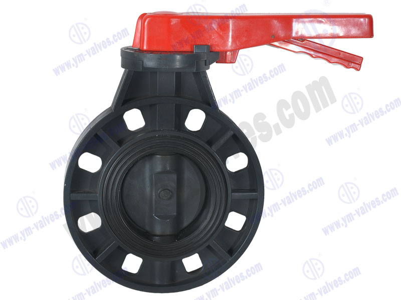 UPVC/PVC handle flange butterfly valve